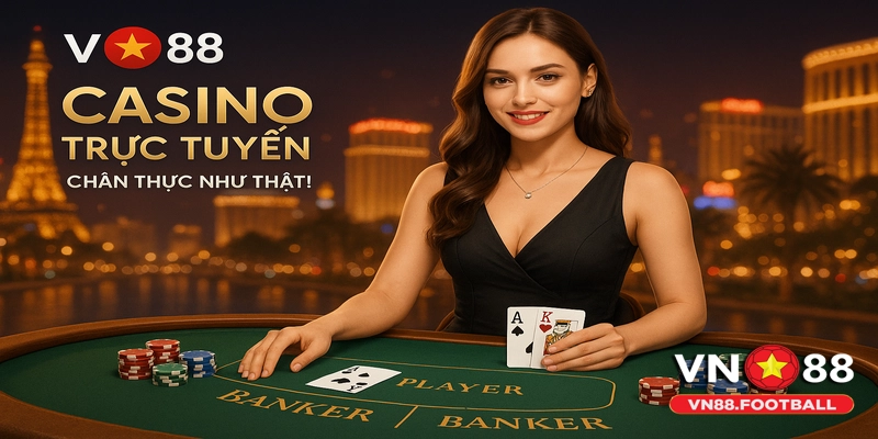 Trải nghiệm casino trực tuyến VN88 sống động, chân thực như tại Las Vegas!