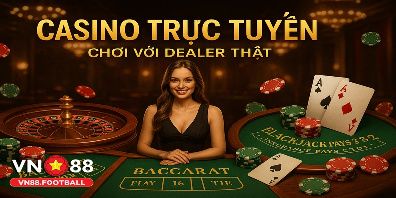 Khám phá casino trực tuyến chân thực tại VN88.